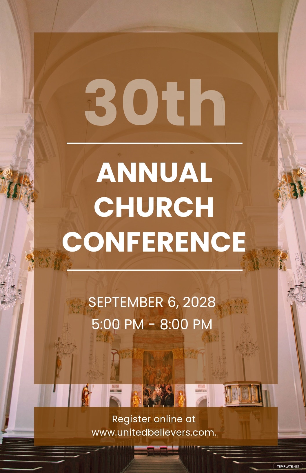 church conference poster template