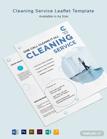 cleaning service leaflet template440 1