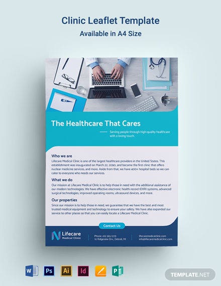 clinic leaflet template 440