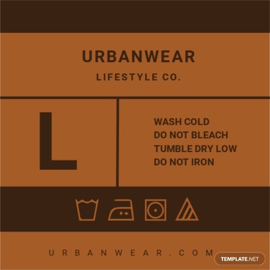 cloth label blank brown tag template