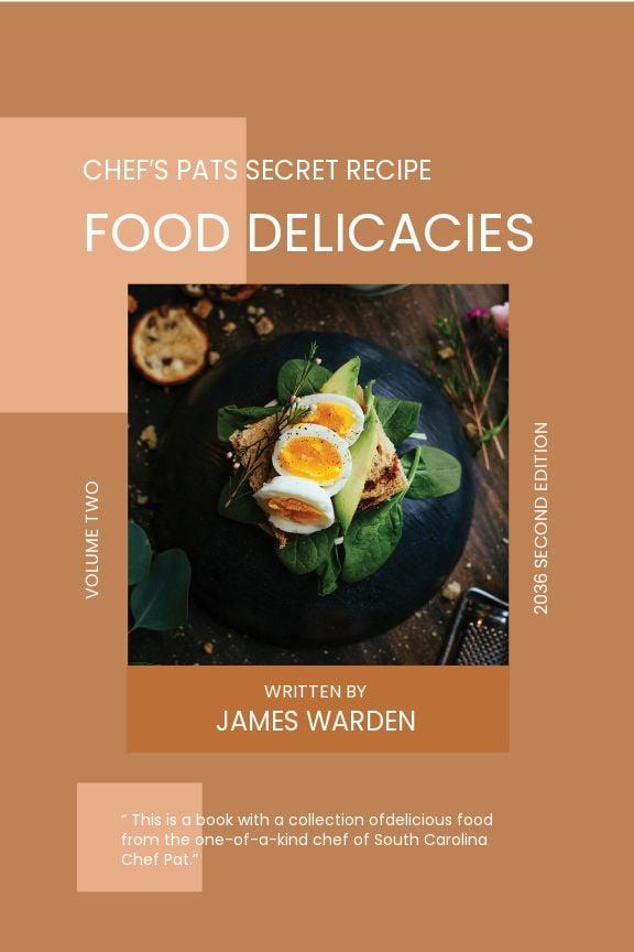 cookbook book cover template