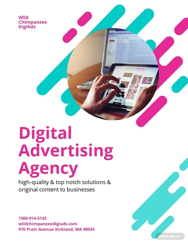 digital advertising agency pamphlet template