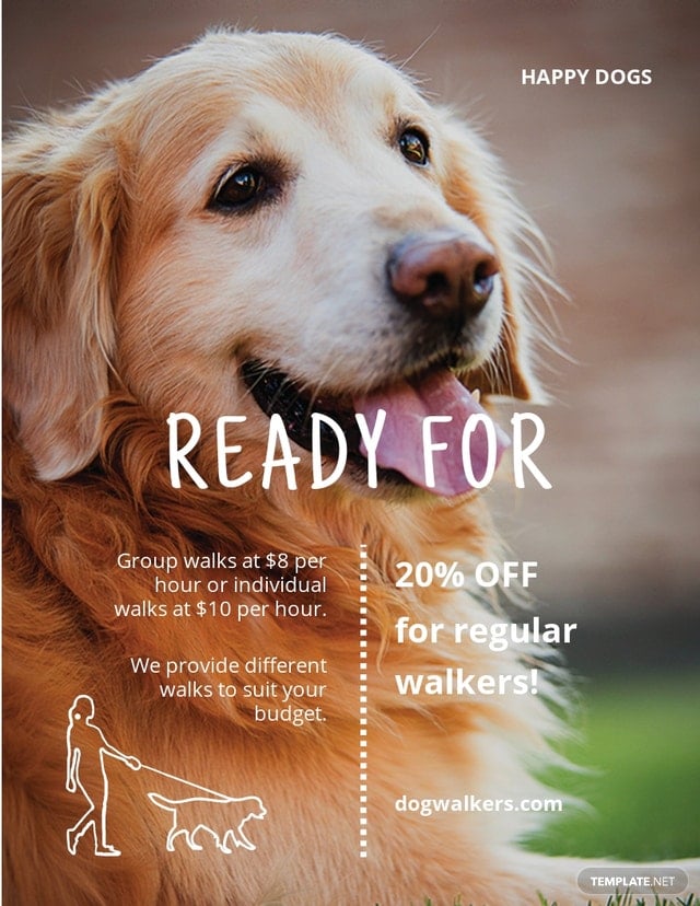 dog walker pamphlet template