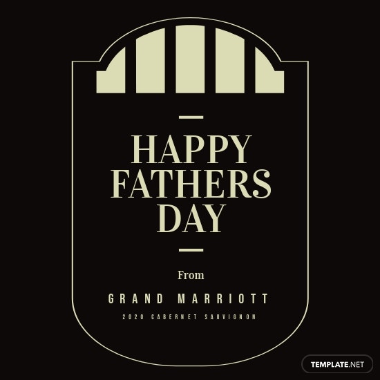 fathers day wine label template