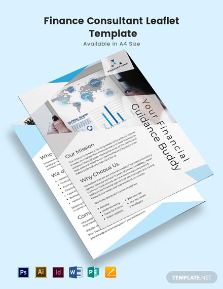 finance consultant leaflet template1x