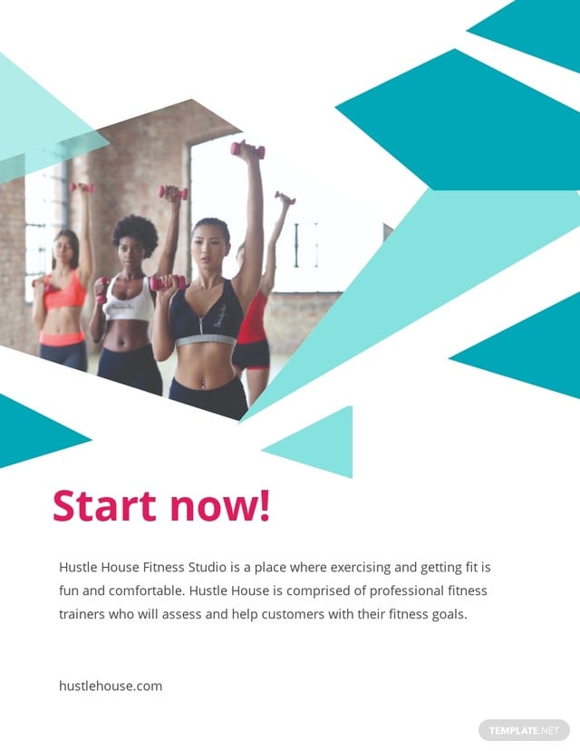 fitness studio pamphlet template