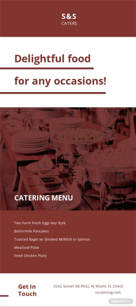 food-catering-rack-card-template
