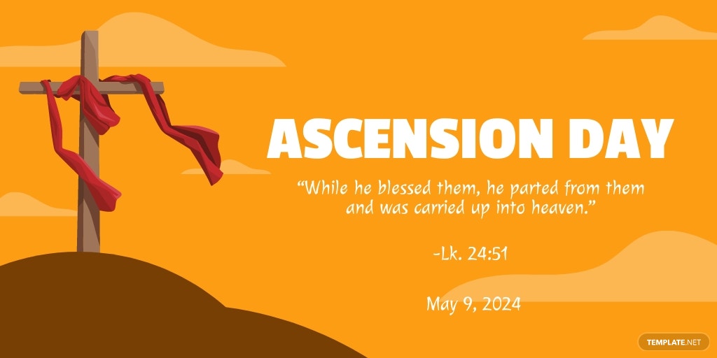 free ascension day twitter post template