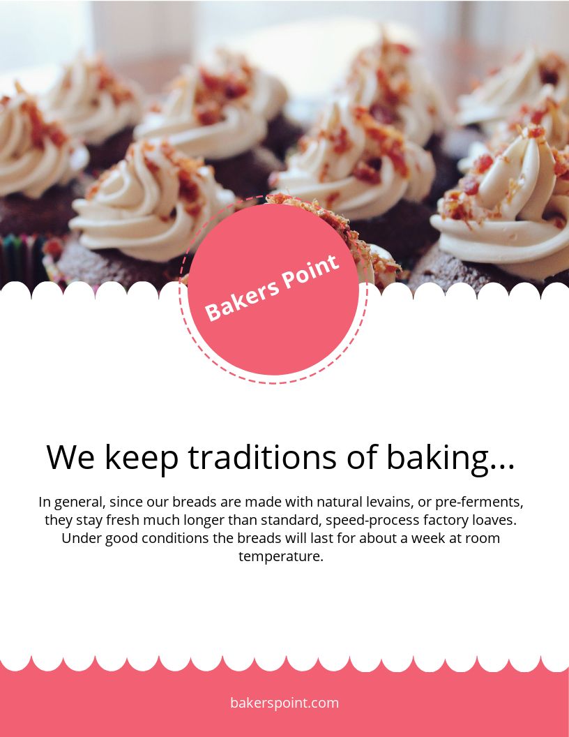 free bakery e book cover page template