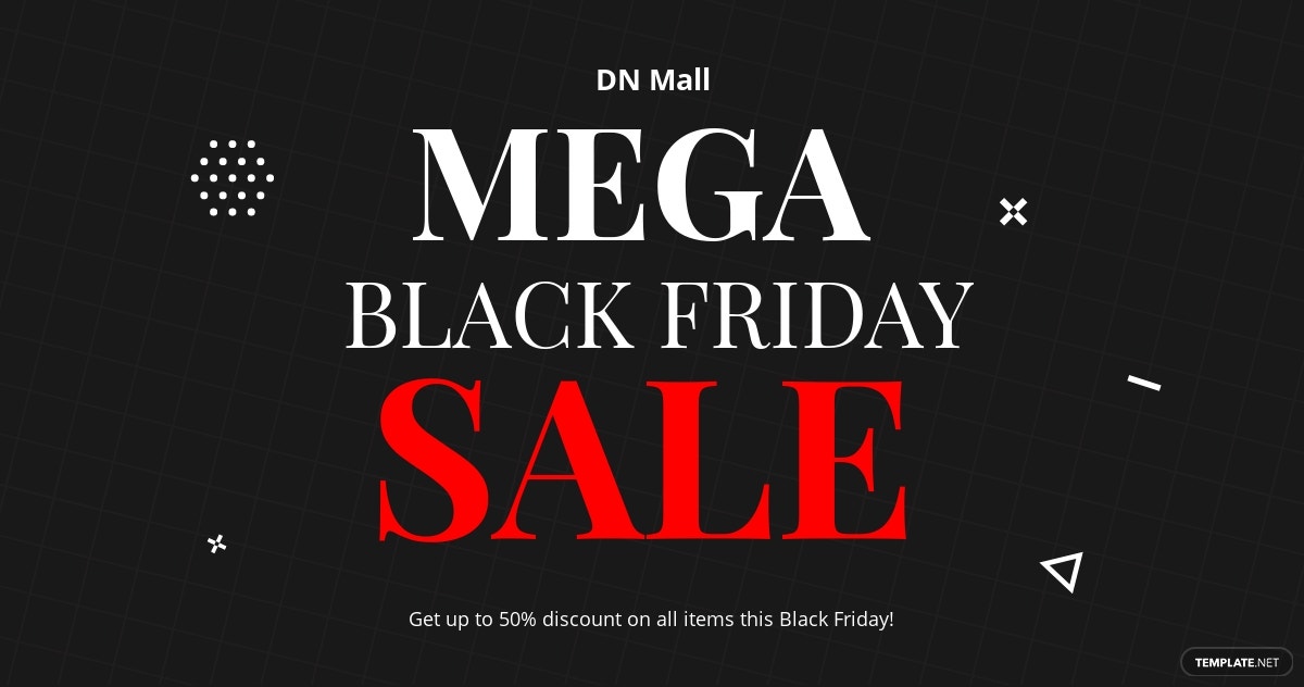 free black friday sale facebook post template
