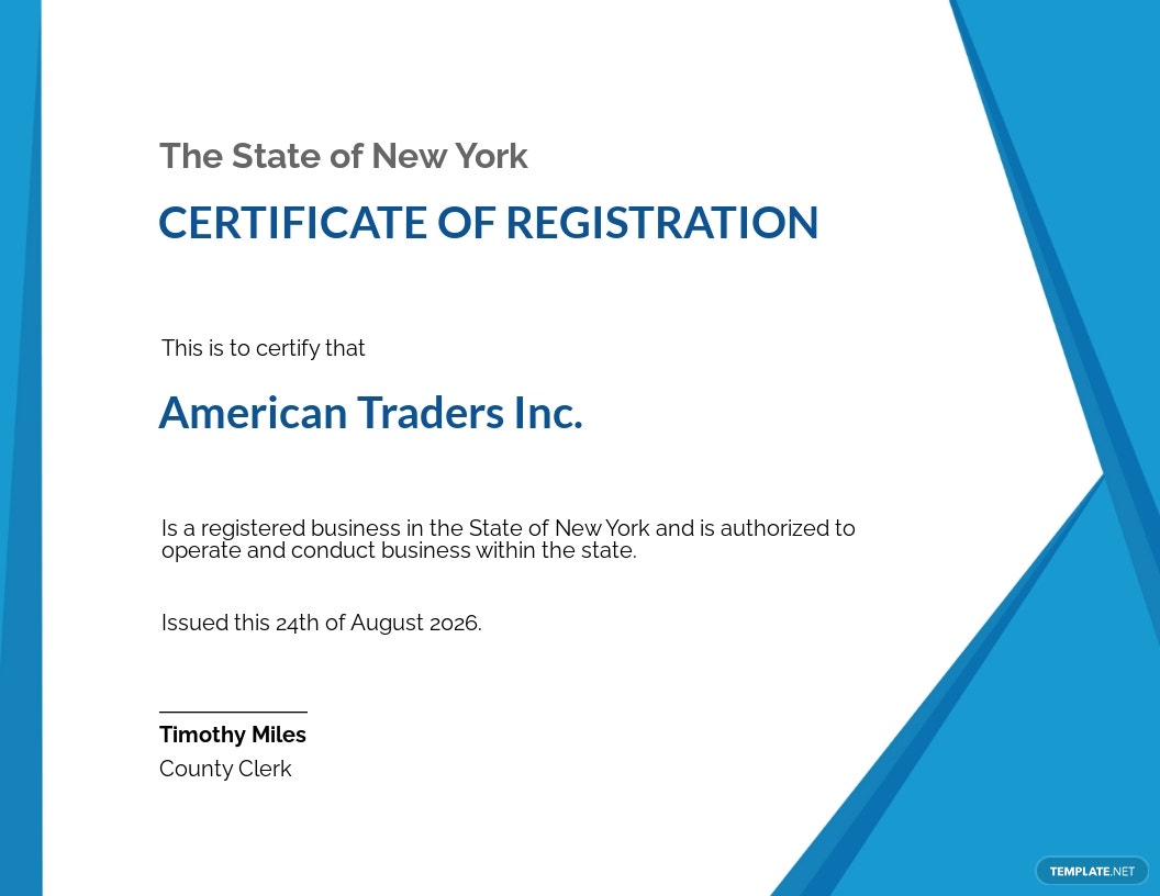 free business certificate design template