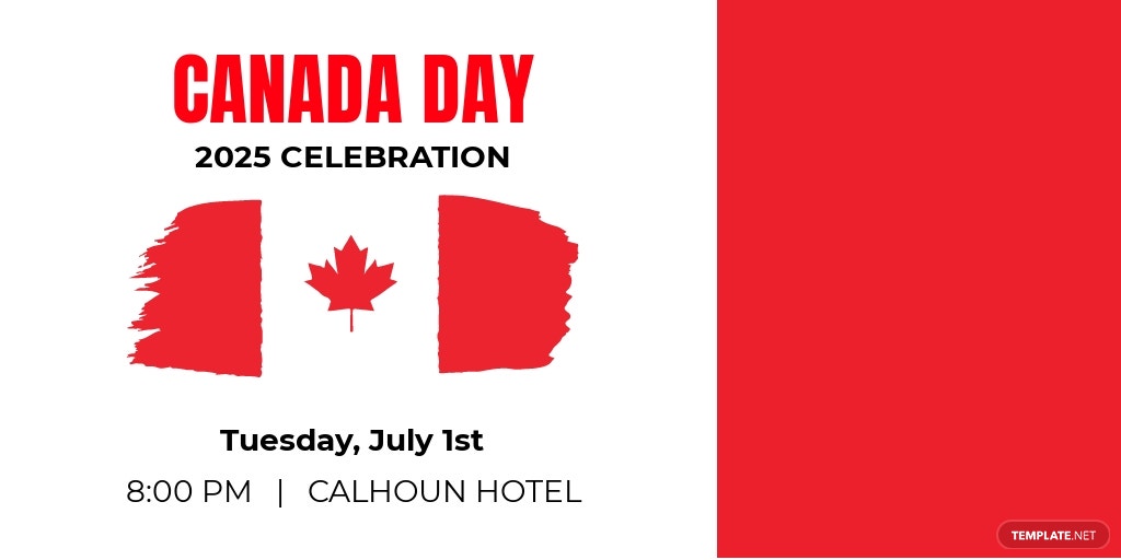 free canada day twitter post template