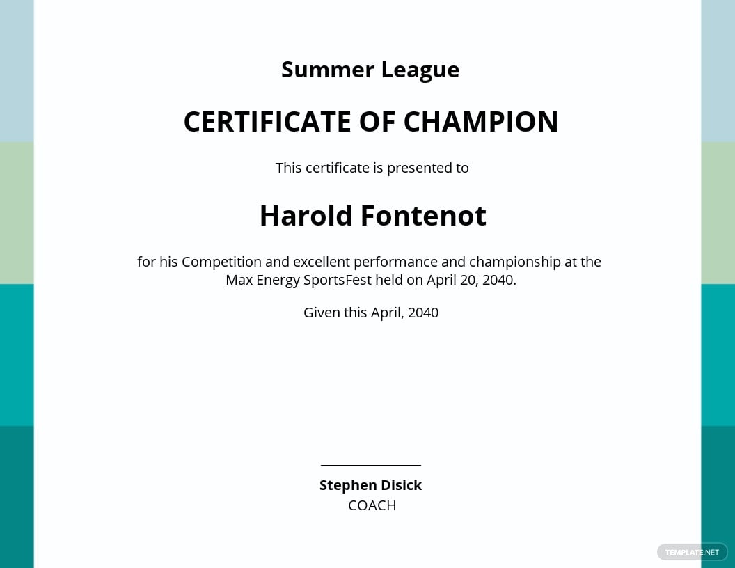free-champion-certificate-of-winning-competition-template