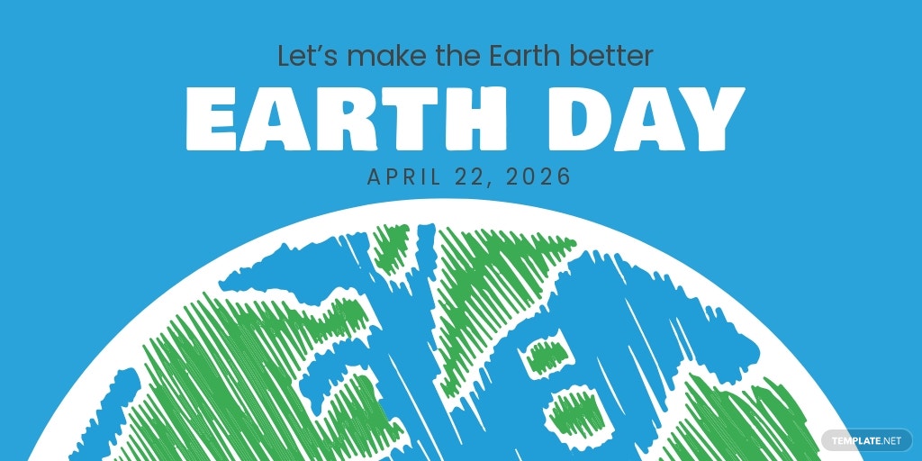 free earth day twitter post template