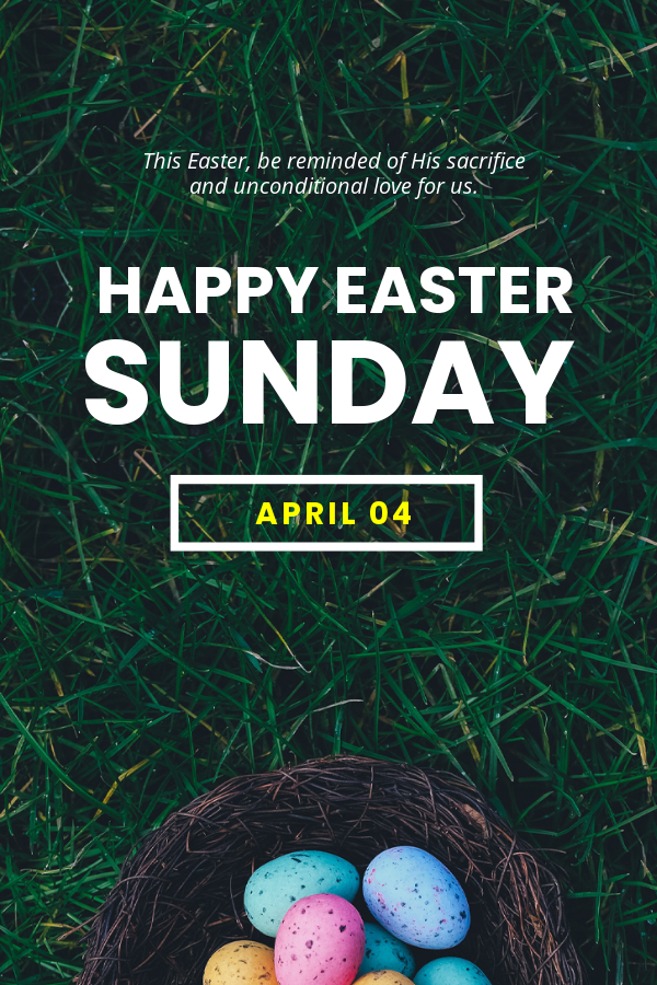 free easter sunday pinterest pin template