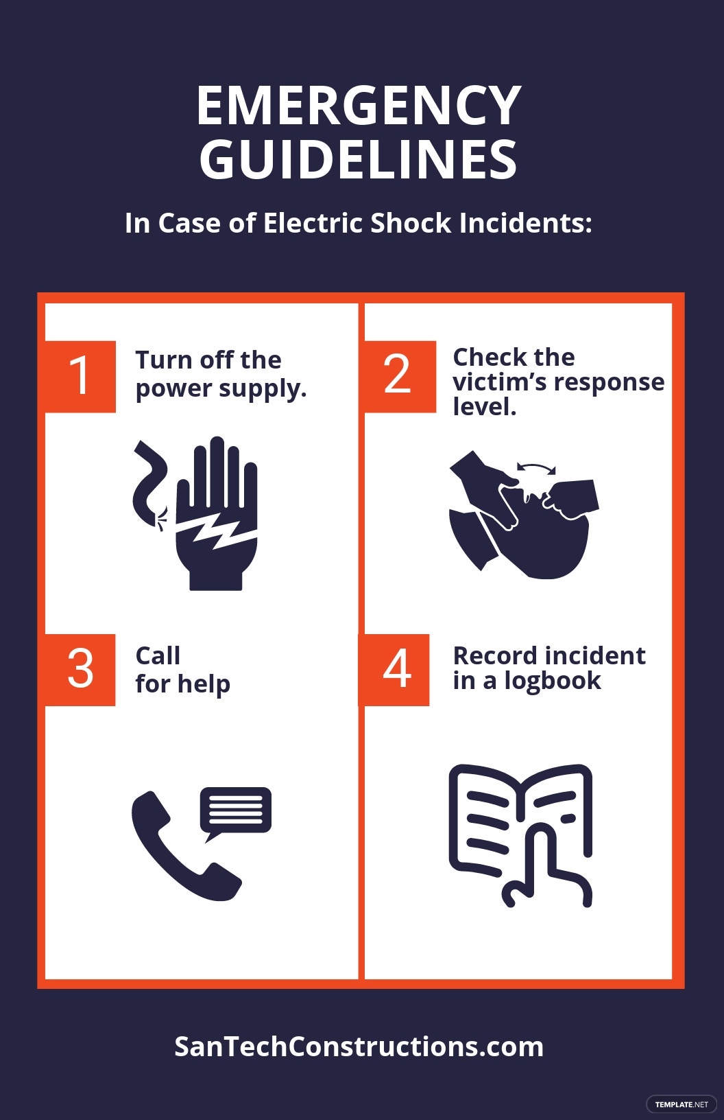 free electric shock poster template