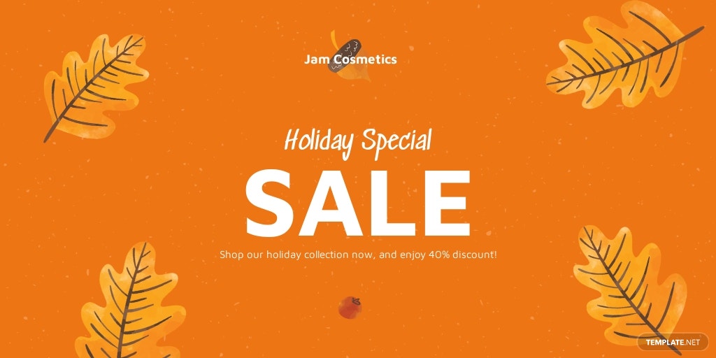 free holiday special sale twitter post template