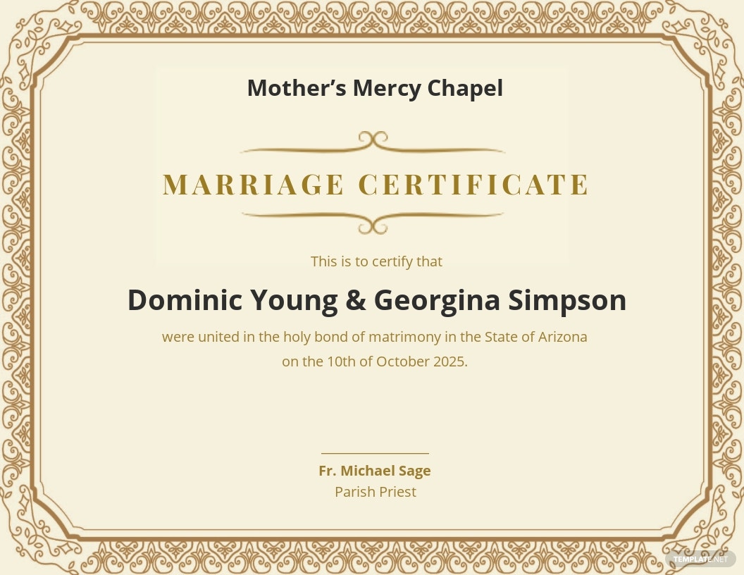 23+ Certificate Ideas & Inspiration 23  Free & Premium Templates Within Certificate Of Marriage Template