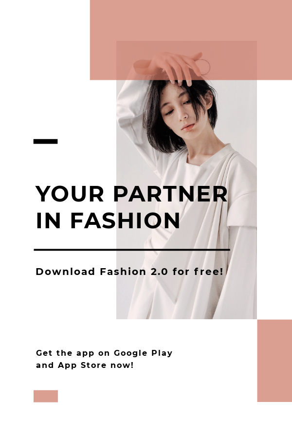 free minimalistic fashion app promotion pinterest pin template