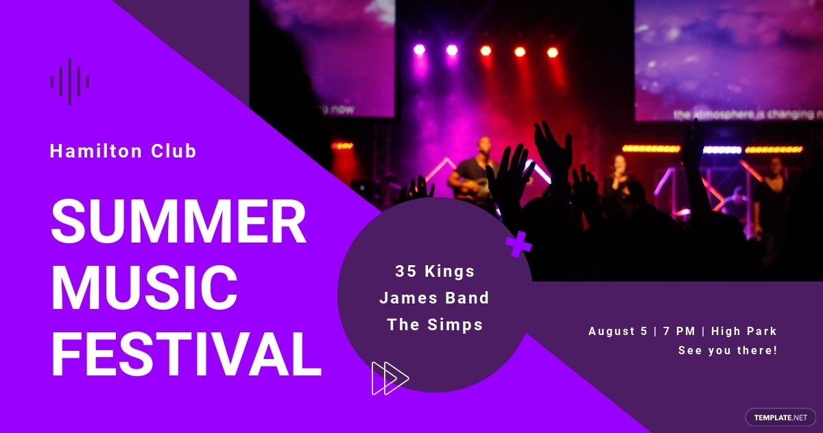 free music festival linkedin post template