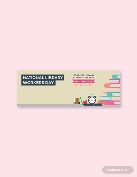 free-national-library-workers-day-tumblr-banner-template-1x1