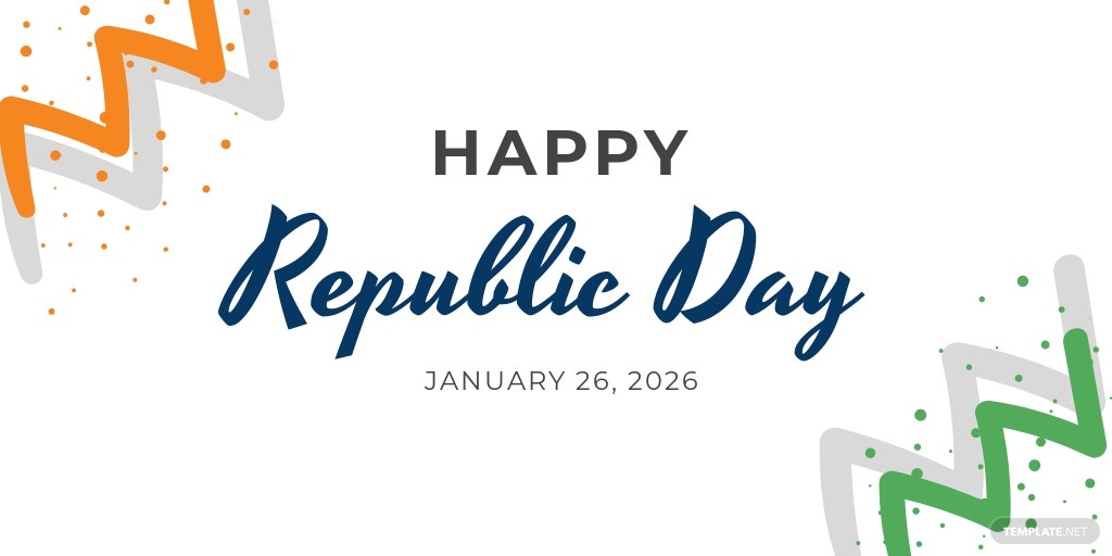 free republic day twitter post template