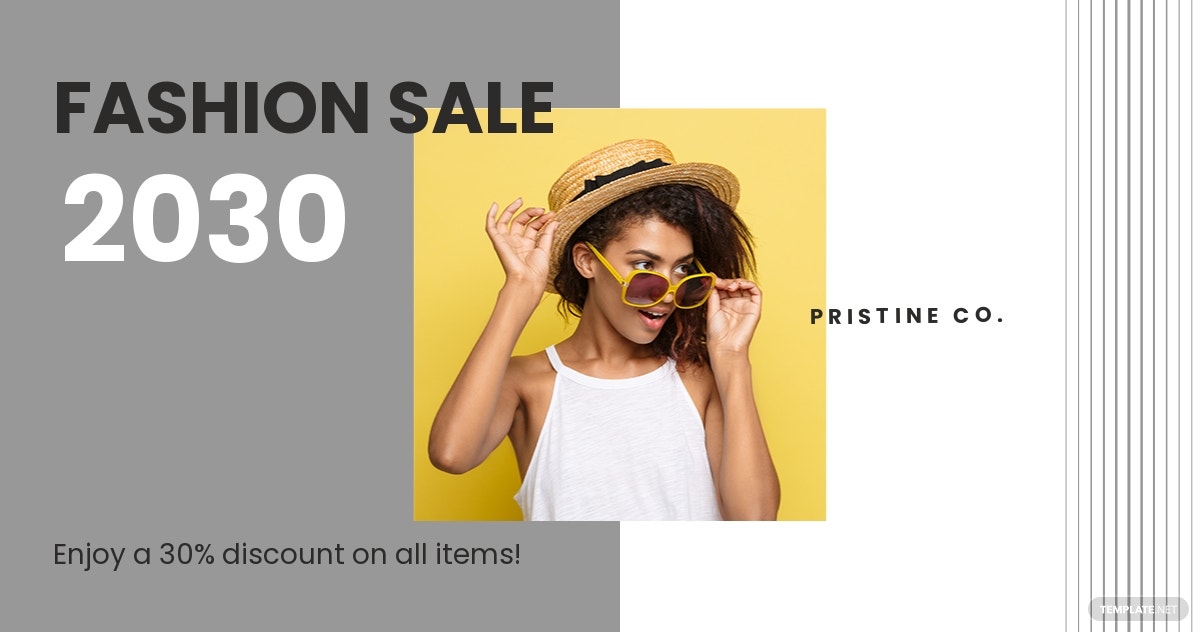 free trendy fashion sale facebook post template
