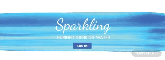 free water bottle paint label template