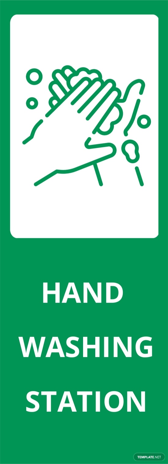 hand washing station label template