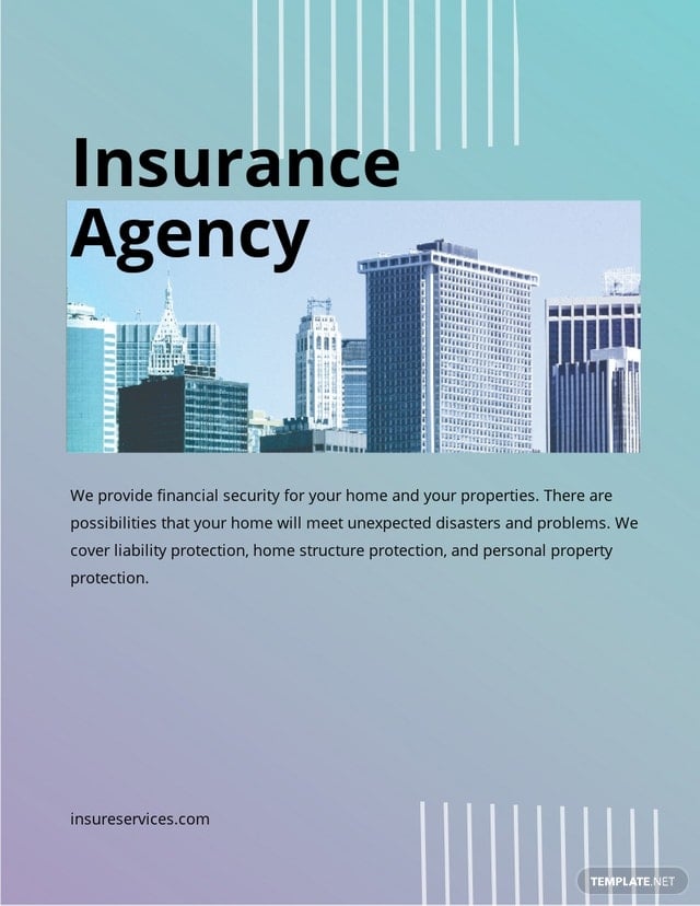 insurance agency pamphlet template