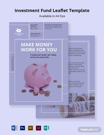 investment fund leaflet template