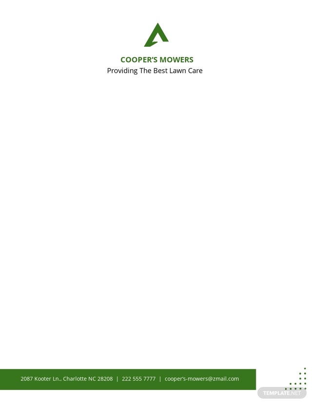 lawn care and mowing letterhead template