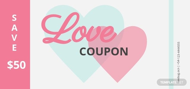 love blank coupon template