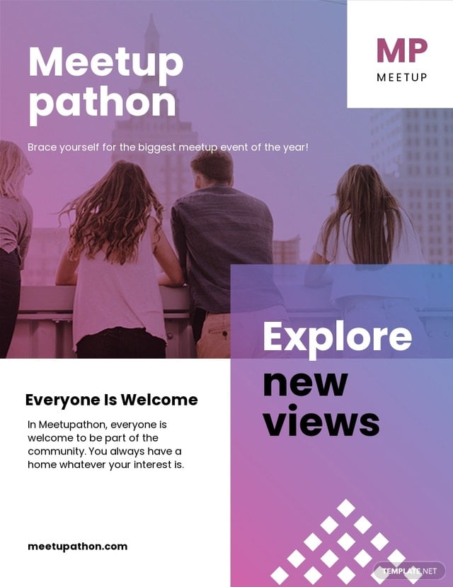 meetup event leaflet template