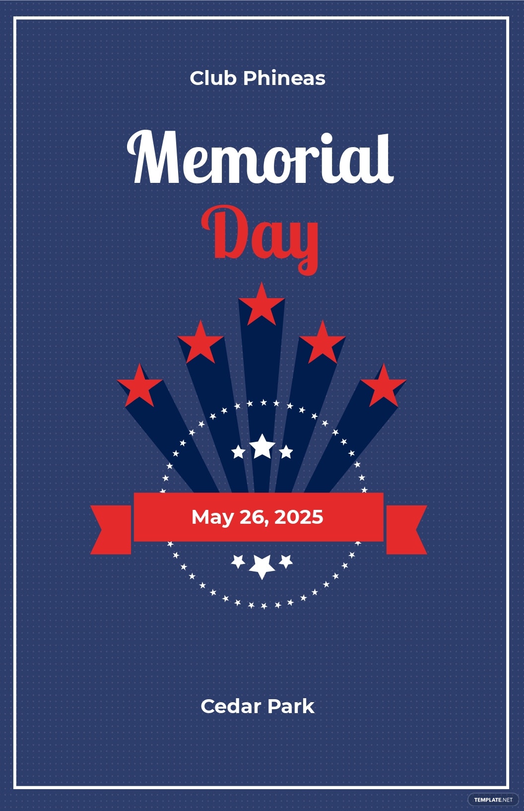 memorial day event poster template