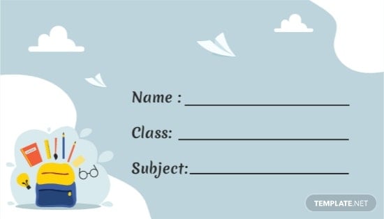 middle school book label template
