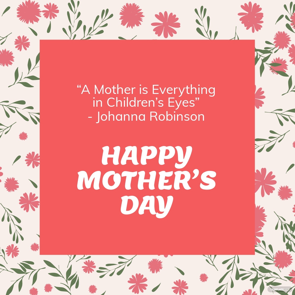 mothers day quote linkedin post template