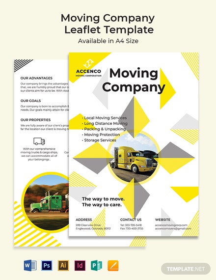 moving company leaflet mockup 440