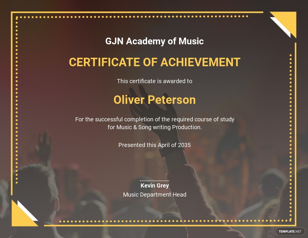 music-achievement-certificate-template