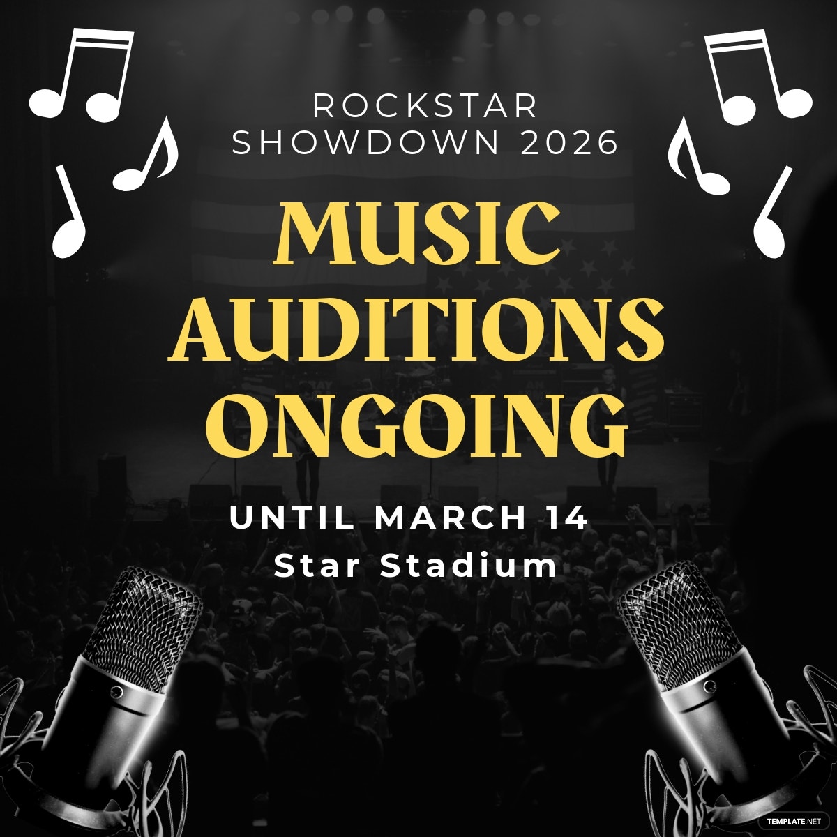 music audition linkedin post template