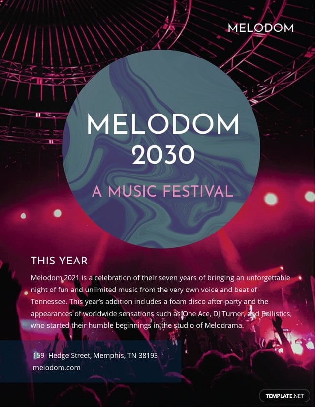 music festival pamphlet template