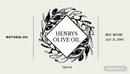 oil bottle label template