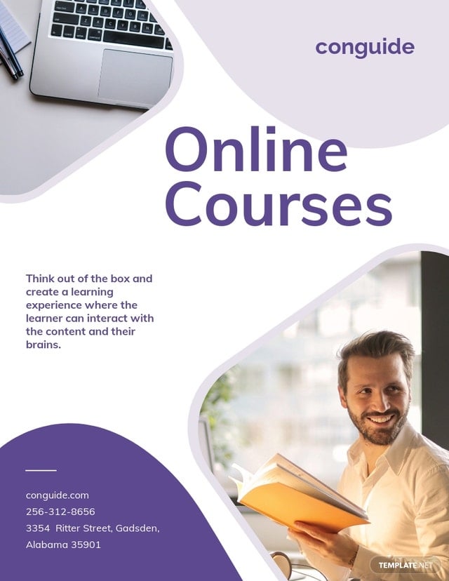 online courses pamphlet template