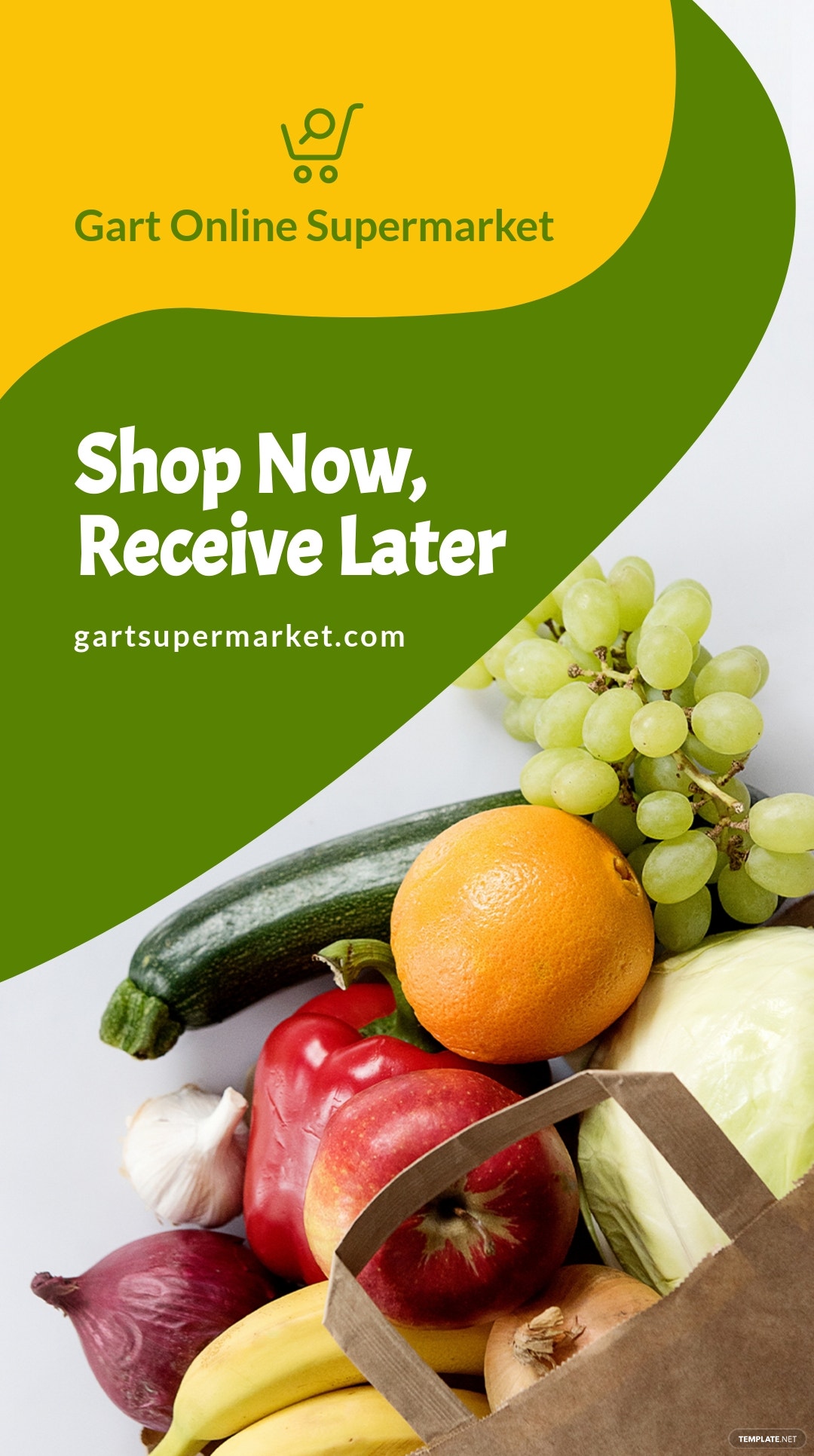 online grocery store instagram story template