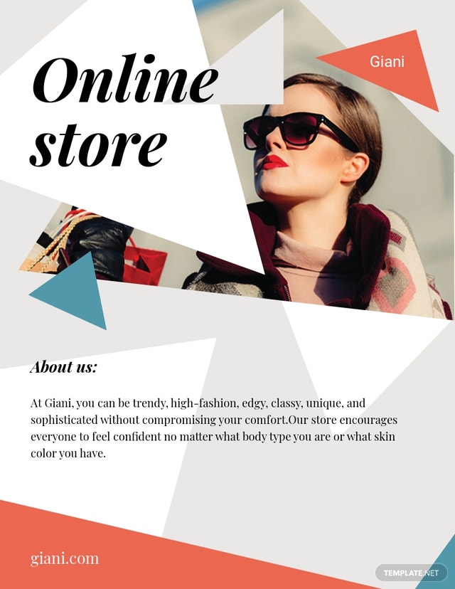 online store leaflet template