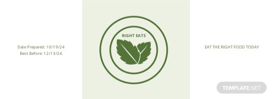 organic food label template