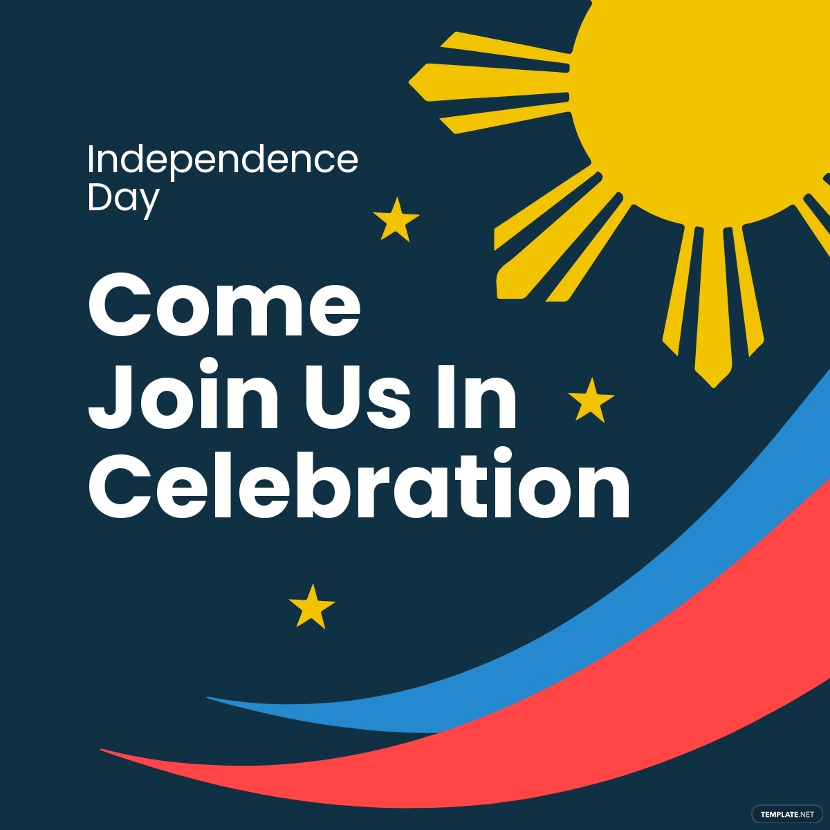 philippines independence day event linkedin post template