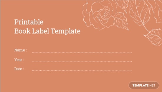 printable book label template