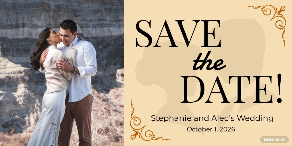save the date twitter post template