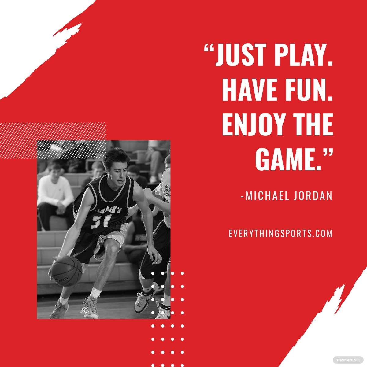 sports quote linkedin post template